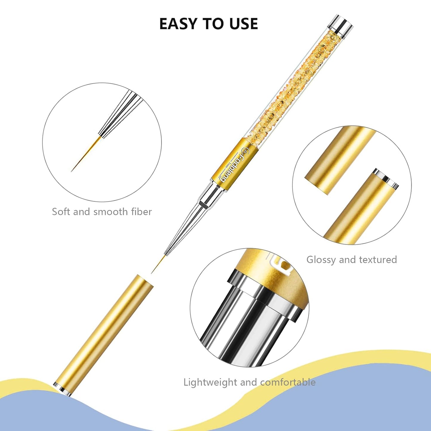 Crystal Art Liner Brushes 5pcs
