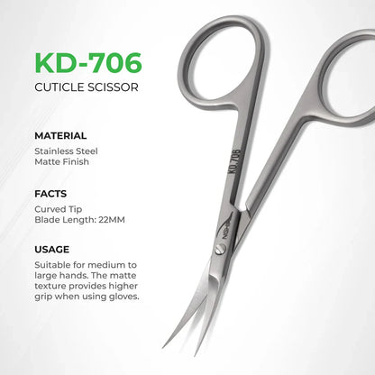 NGHIA Cuticle Scissors KD.706 /99mm (Stainless Steel)