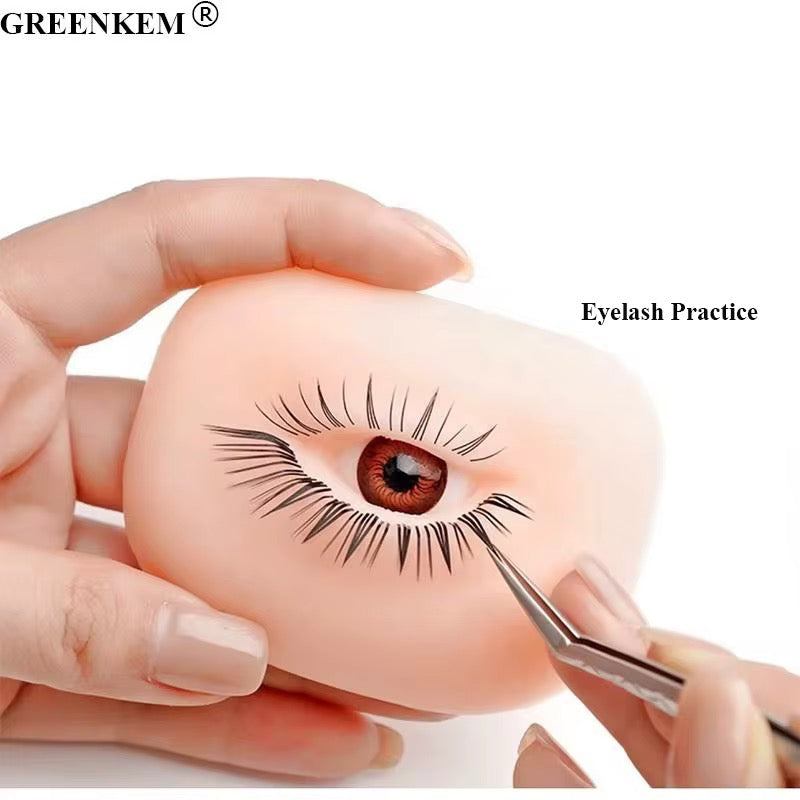 Silicone 5D Eyelash Practice & Eyebrow Pattern Eye Model