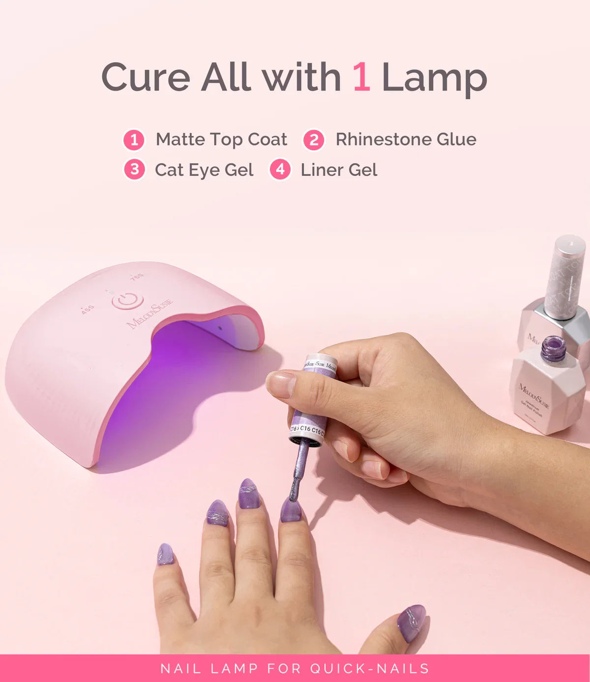 MelodySusie P-ART06G Rechargeable & Cordless LED/UV Nail Lamp