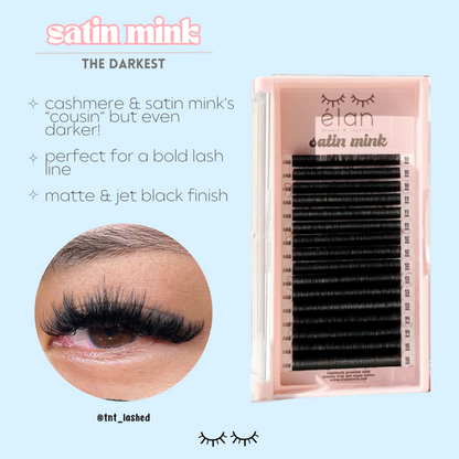 elan 0.03 SATIN MINK lash trays (DARKEST lashes)