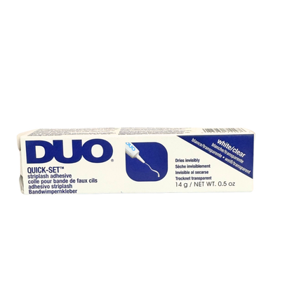 DUO Quick-Set Clear False Strip Lash Adhesive (White/Clear).