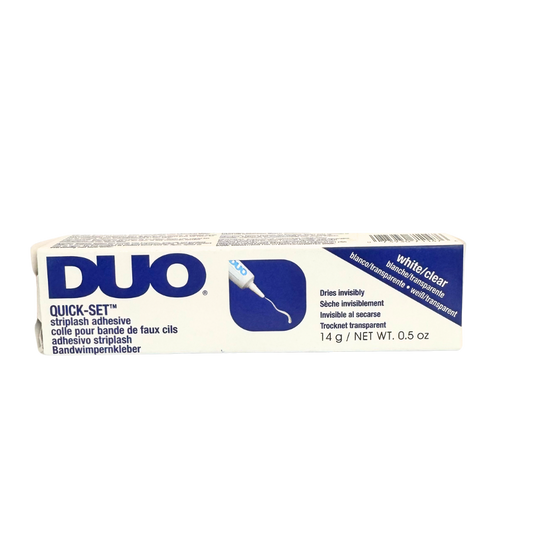 DUO Quick-Set Clear False Strip Lash Adhesive (White/Clear).