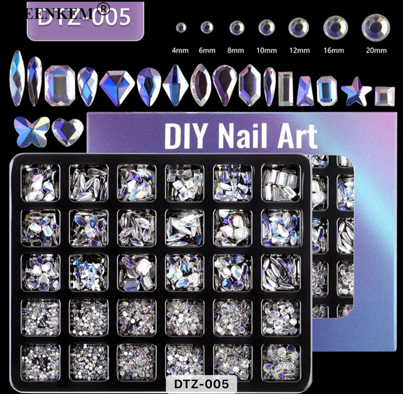 Nail Rhinestones 30 Grid Pack