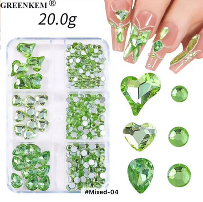 Rhinestone Assorted 6 Grid Pack