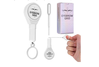 Retractable Brow Mapping String Pre-inked Microblading String for Eyebrow Marking Measuring String for Eyebrow (White)