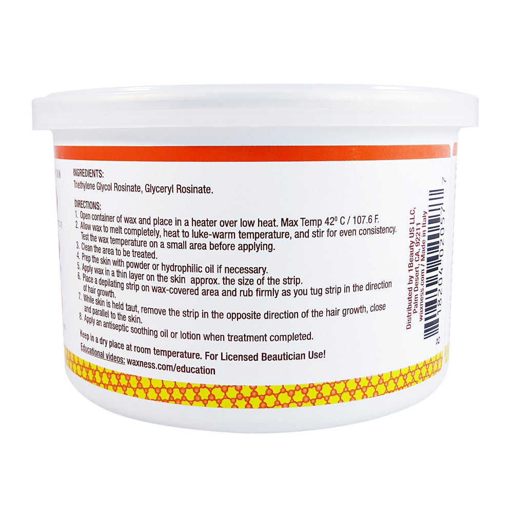 WAXNESS Natural (Smooth Amber) Soft Wax No Sticky Formula 14oz