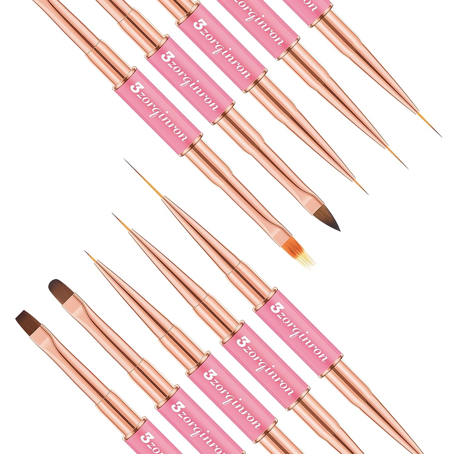 Nail Art Brush Double Ended 5pc