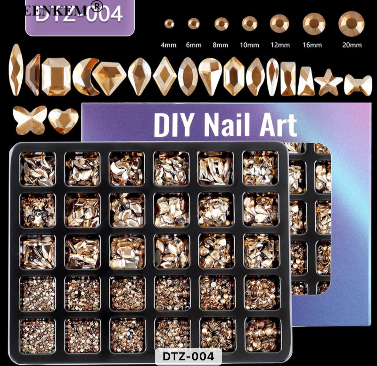 Nail Rhinestones 30 Grid Pack