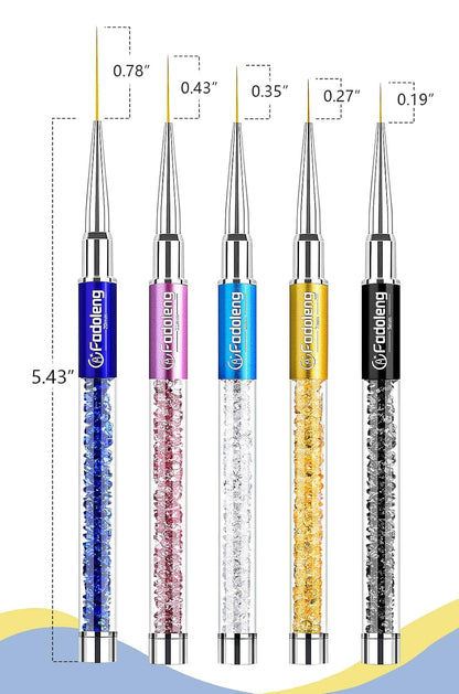 Crystal Art Liner Brushes 5pcs