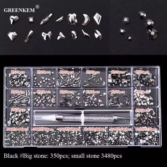 Nail Rhinestone 20 Grid Pack