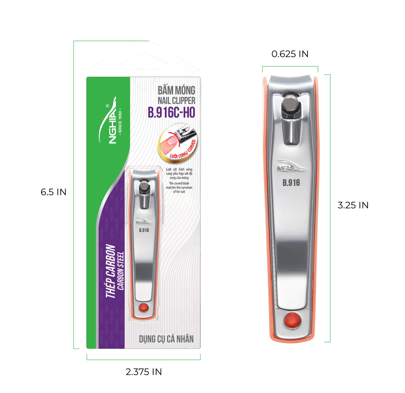 NGHIA Advance Self-Collecting Nail Clipper - B.916 (Stainless Steel)