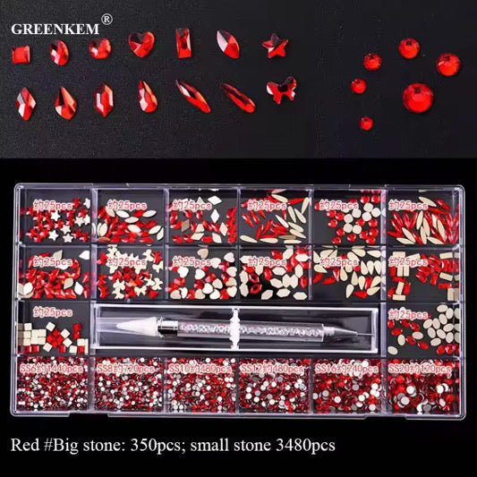 Nail Rhinestone 20 Grid Pack