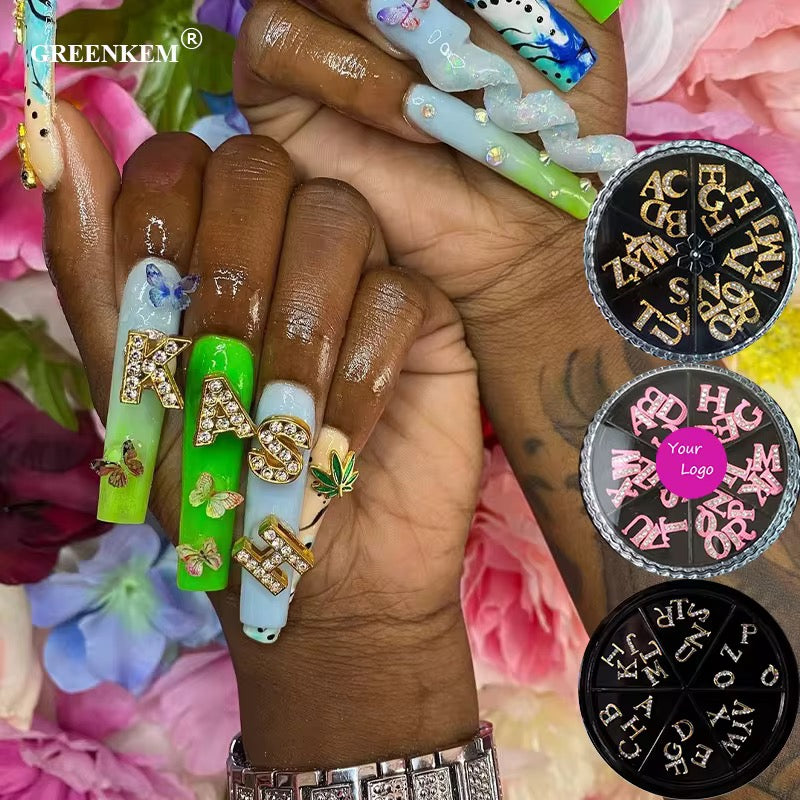Letter Nail Charms