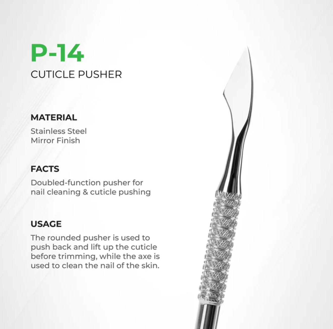 NGHIA Cuticle Pusher - P-14 (Stainless Steel)