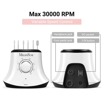 MelodySusie S2-Scarlet Electric Nail Drill 30,000RPM