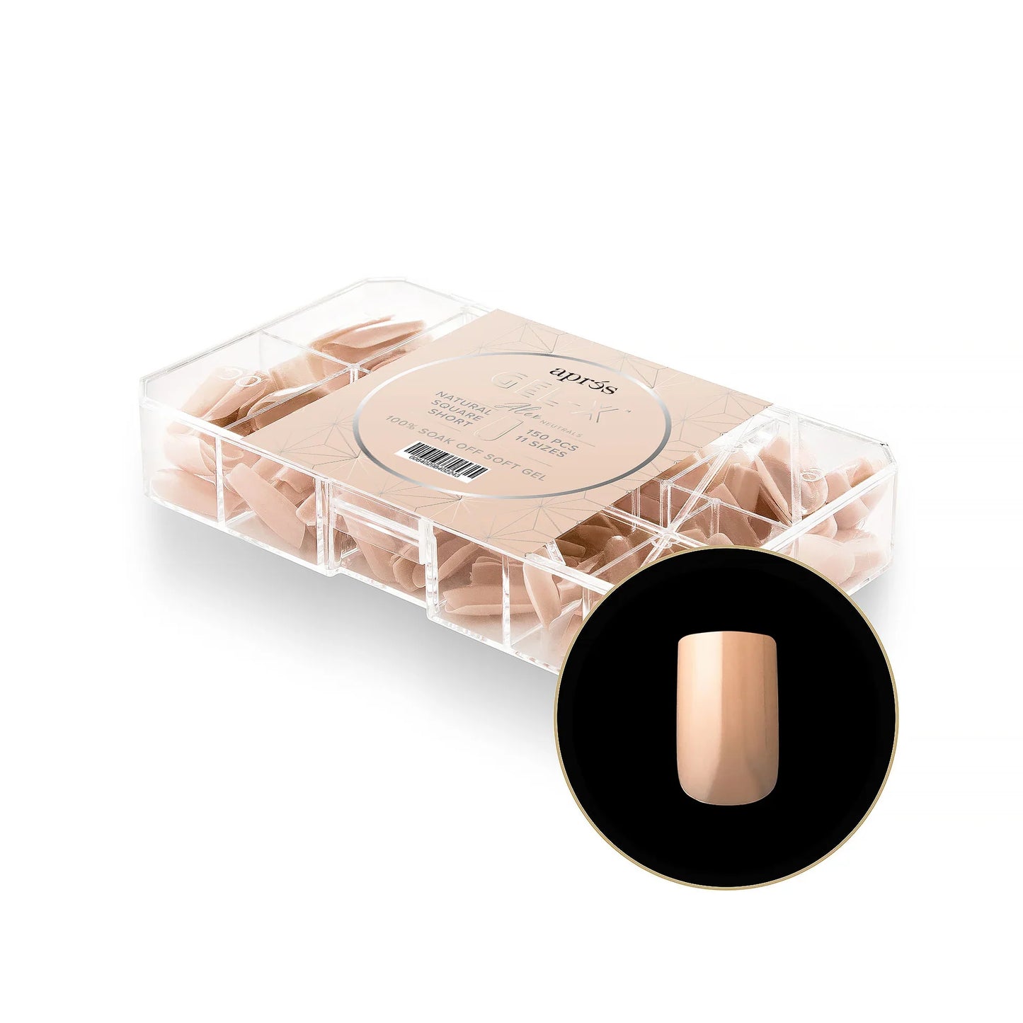 Aprés Neutrals Gel-X® Alex Box of Tips - 11 Sizes (150pcs)