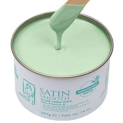 SATIN SMOOTH ALOE VERA WAX 14OZ.
