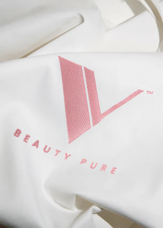 V BEAUTY PURE APRON - WHITE & PINK