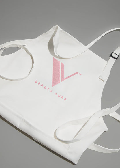 V BEAUTY PURE APRON - WHITE & PINK