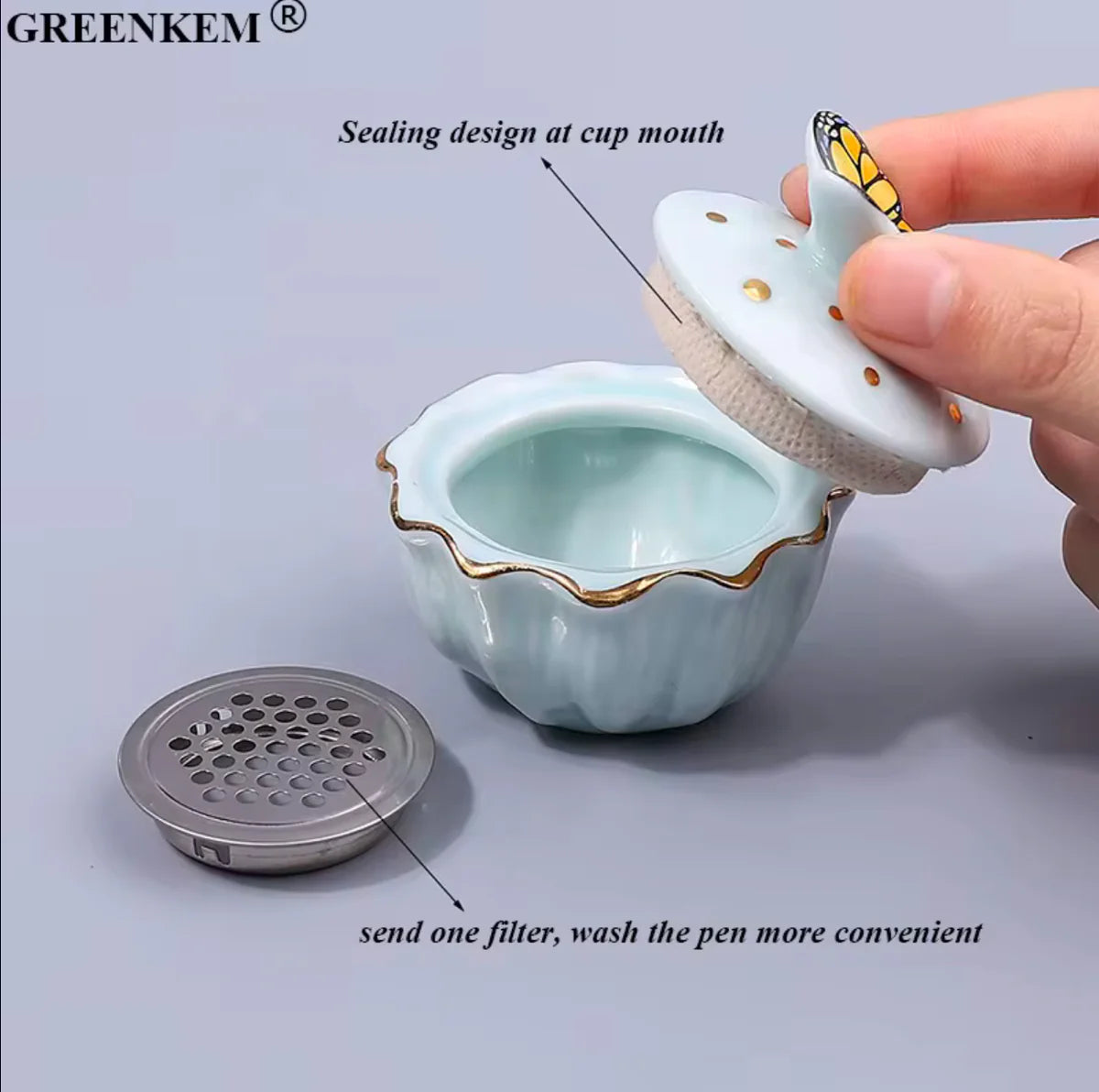 Butterfly Dappen Dish with Filter