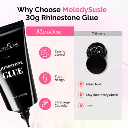 MelodySusie Nail Rhinestone Glue 30g - 2Pcs