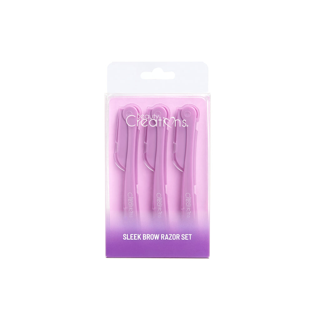 Beauty Creations Purple Sleek and Brow Razor Set