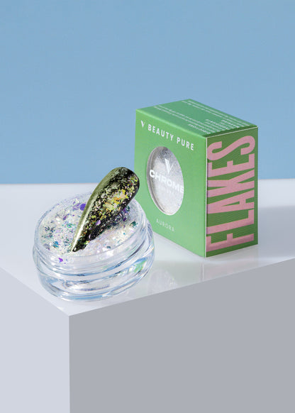 V BEAUTY PURE CHROME FLAKES - AURORA