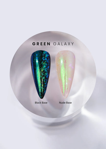 V BEAUTY PURE CHROME FLAKES - GREEN GALAXY