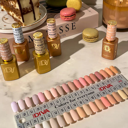 DND DIVA FROSTED CHAI COLLECTION - 30 or 36 Gel/Lacquer Duos