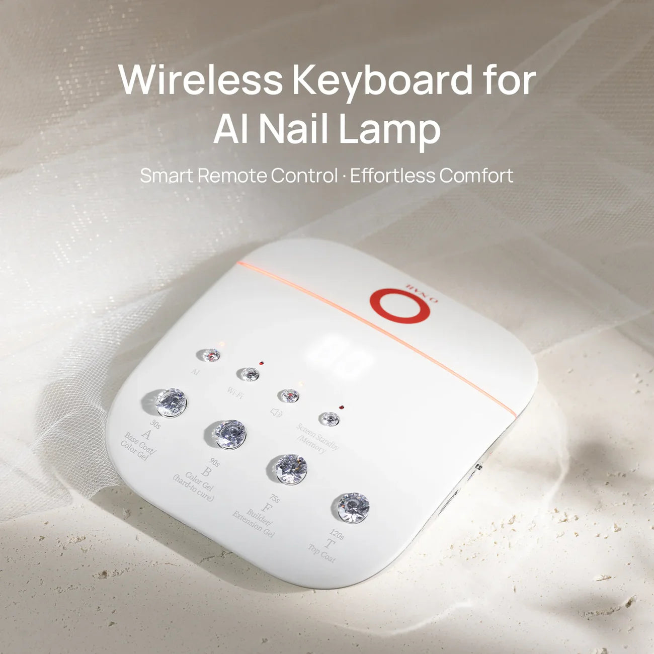 O Nail Wireless Keyboard for AI Nail Lamp