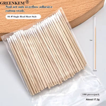Nail Precision Cotton Swab Tip 100pcs