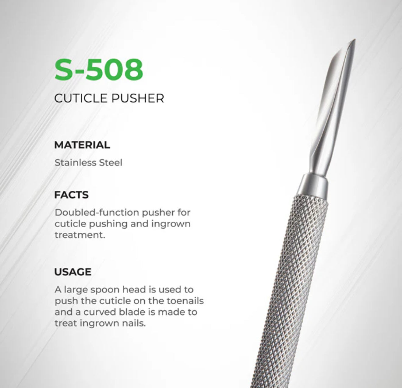 NGHIA Cuticle Pusher - S-508 (Stainless Steel)