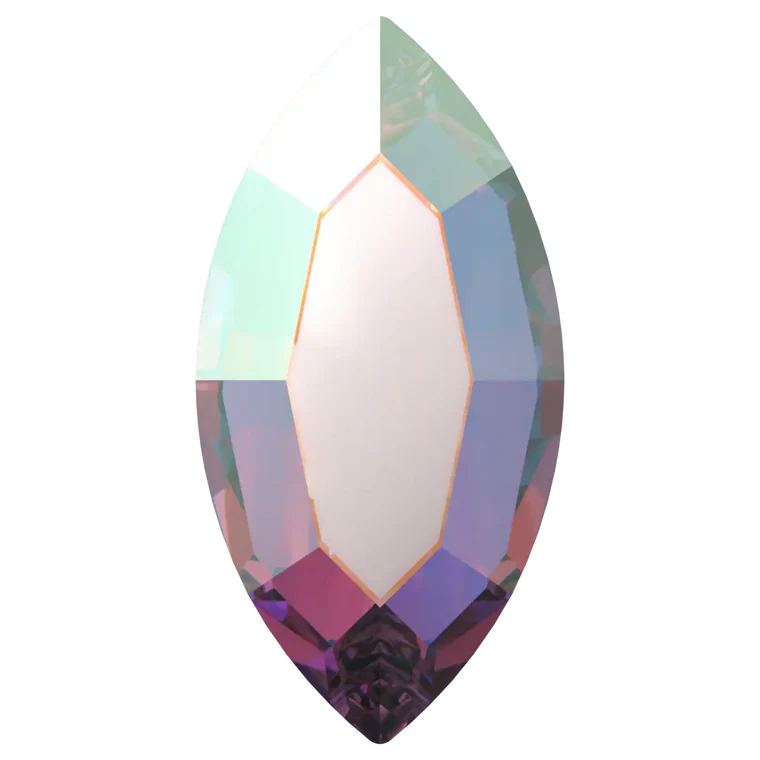 Bluestreak Crystals Serinity Hotfix Flat Back Crystals Navette (2200) Crystal AB