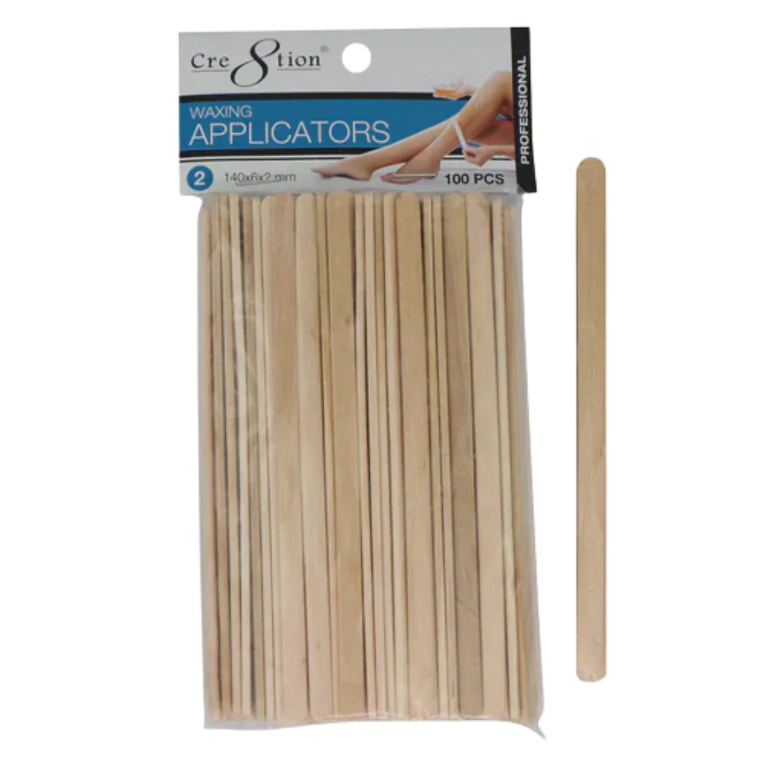 Cre8tion Disposable Wax Applicators 140x6x2mm 100pc