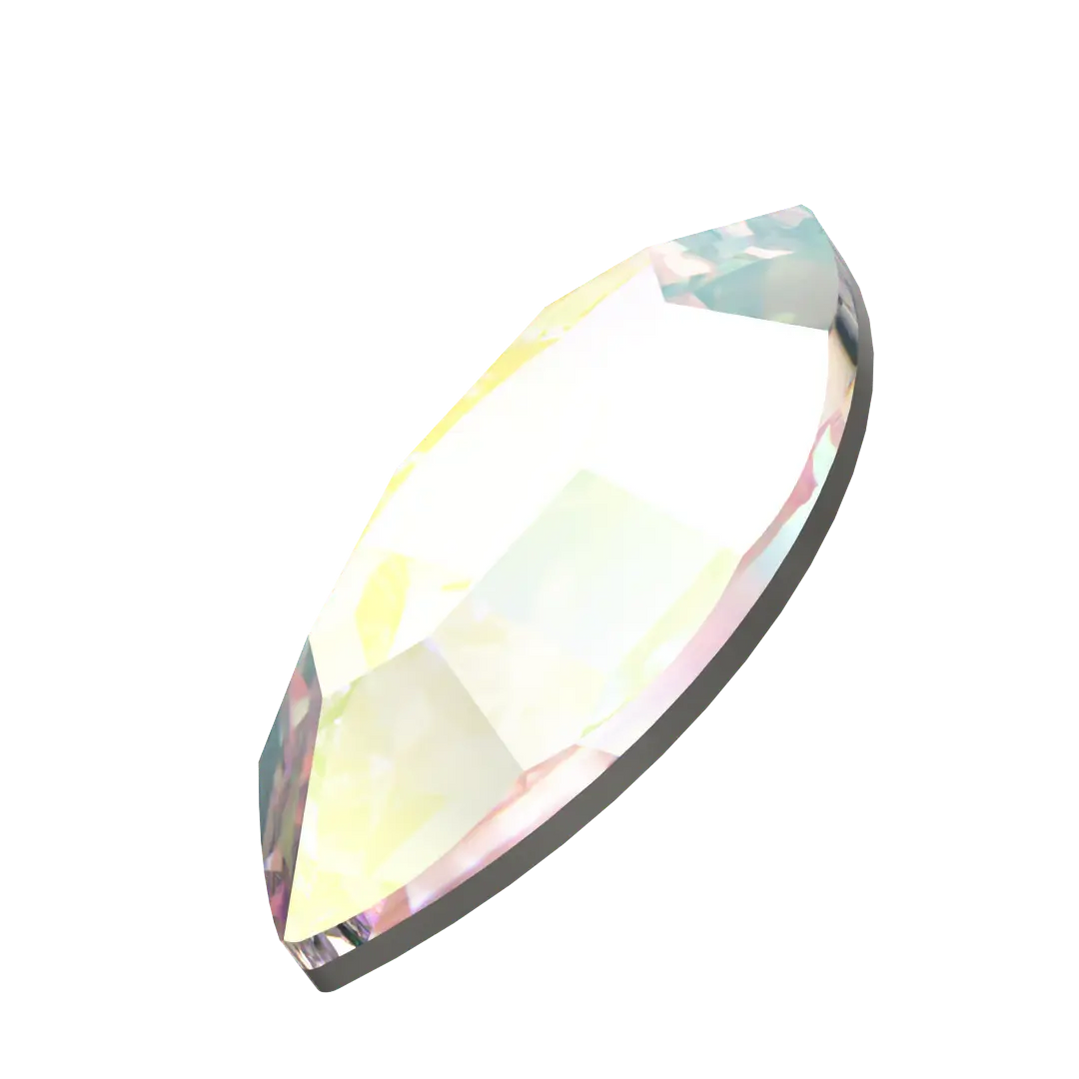 Swarovski Flat Back Crystals Non Hotfix Navette (2200) Crystal AB