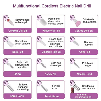 Rechargeable Nail Drill 20,000RPM
