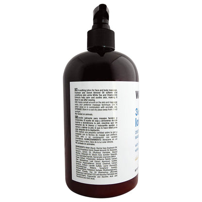 WAXNESS NATURAL 3 IN 1 LOTION WITH BLUE CHAMOMILE AND WITCH HAZEL 16 FL OZ / 480 ML