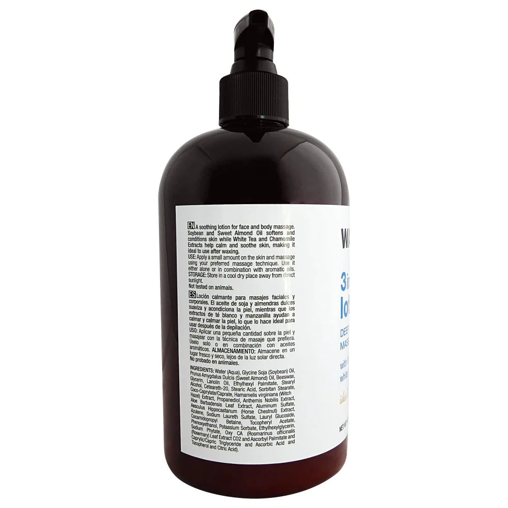 WAXNESS NATURAL 3 IN 1 LOTION WITH BLUE CHAMOMILE AND WITCH HAZEL 16 FL OZ / 480 ML