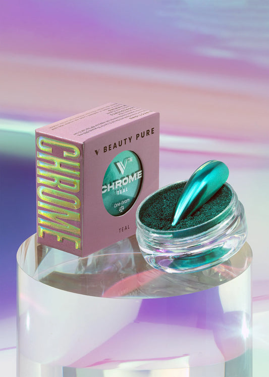 V BEAUTY PURE CHROME POWDER - TEAL