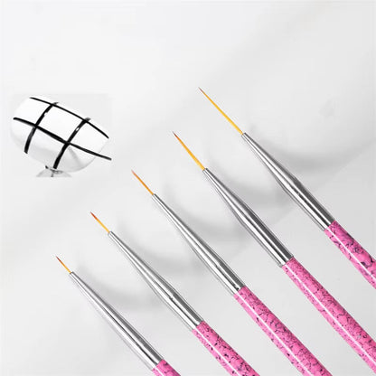 Nail Art Liner Brush Set – 5 Piece