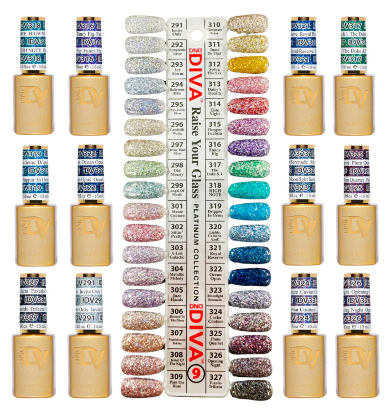 DND DIVA PLATINUM GEL COLLECTION - 36 SET