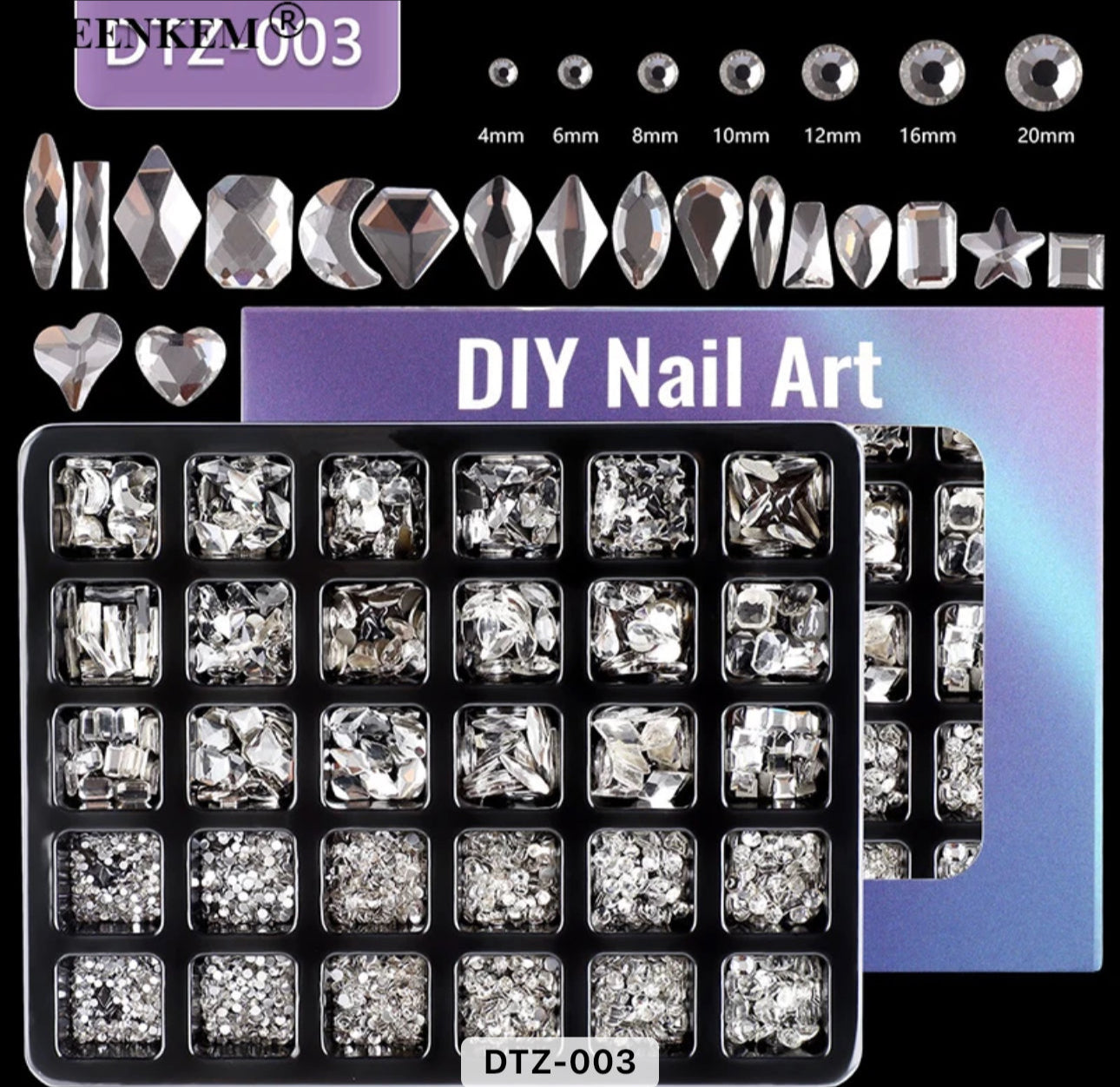 Nail Rhinestones 30 Grid Pack