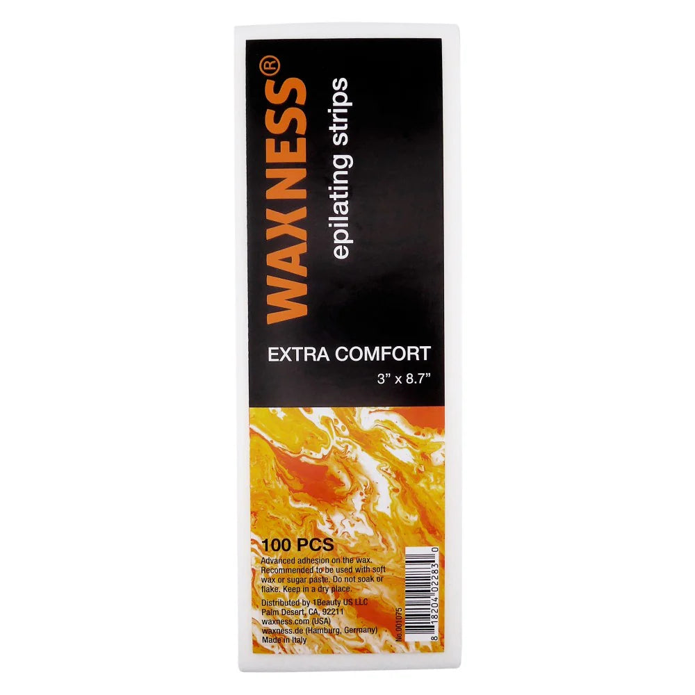 WAXNESS EXTRA COMFORT EPILATING STRIPS 3"x8.7" 100PC