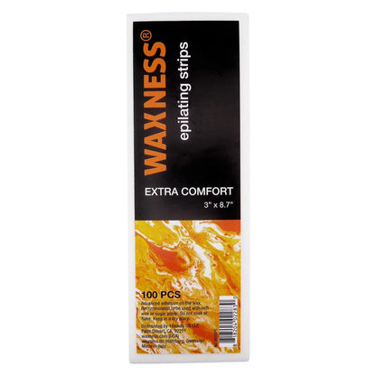 WAXNESS EXTRA COMFORT EPILATING STRIPS 3"x8.7" 100PC