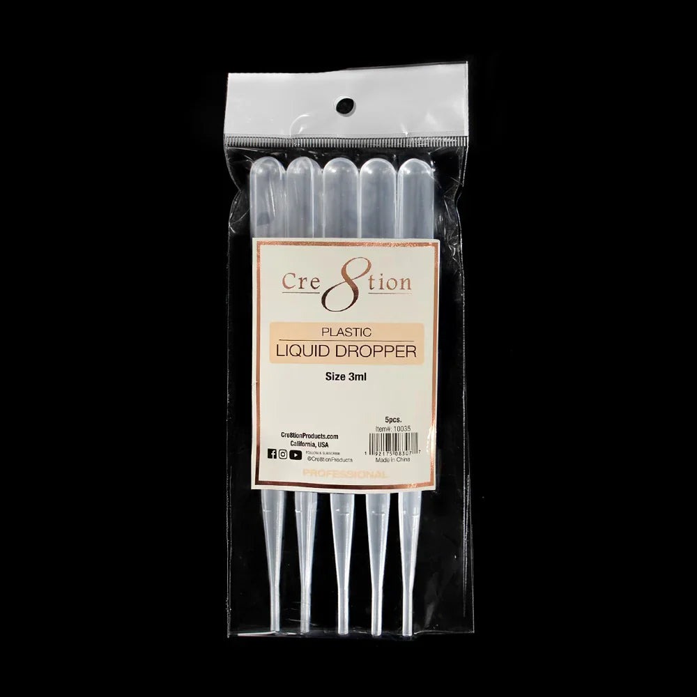 Cre8tion Plastic Liquid Dropper Size 3ml 5pcs./bag