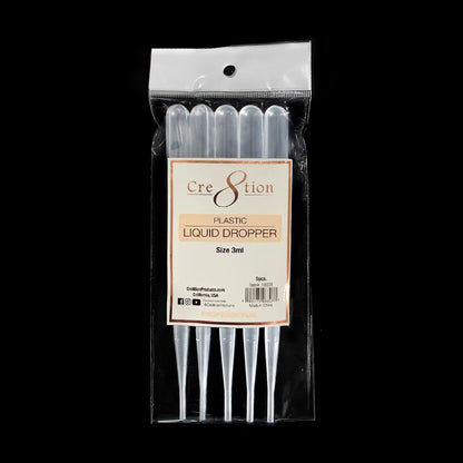 Cre8tion Plastic Liquid Dropper Size 3ml 5pcs./bag