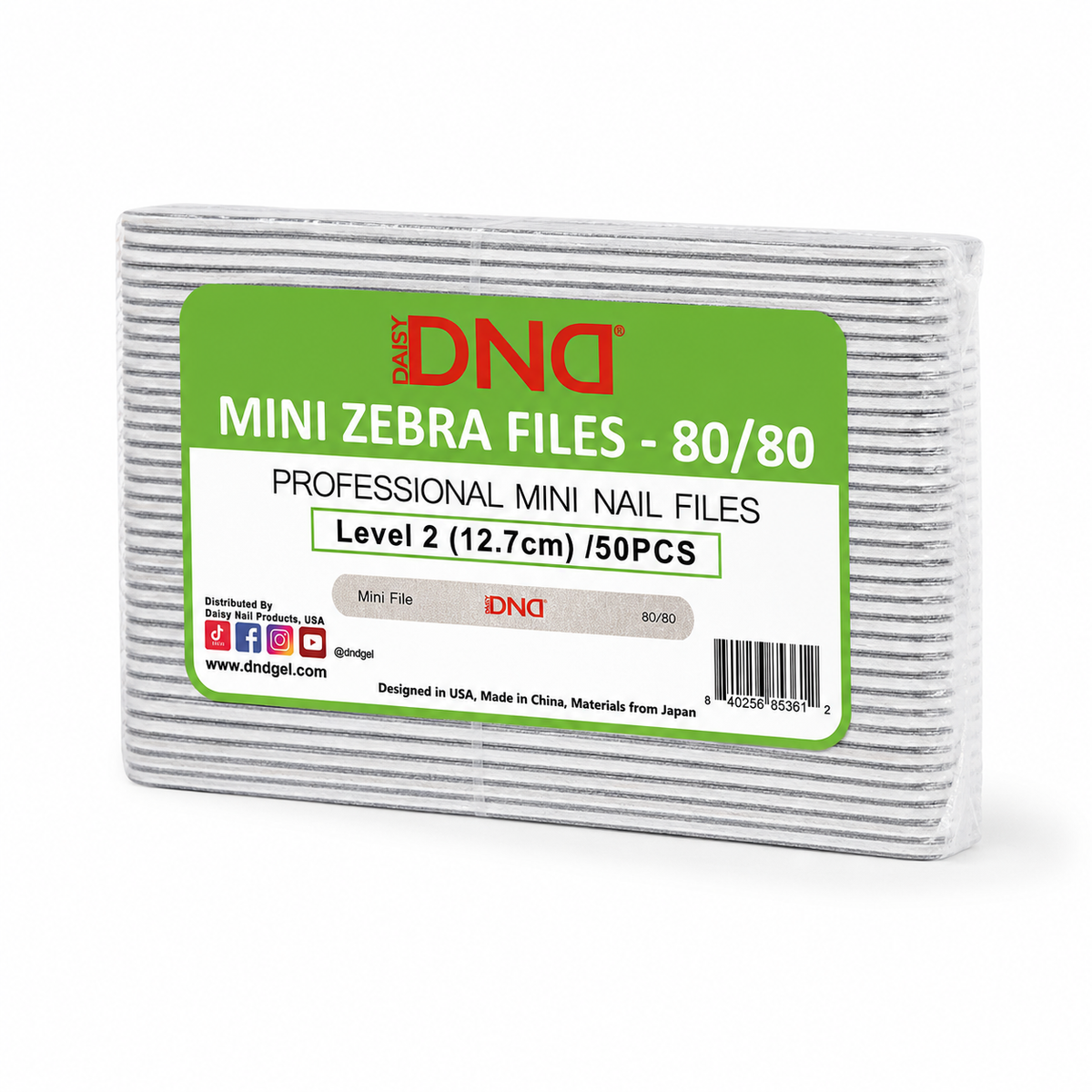 DND Professional Mini Zebra Nail Files