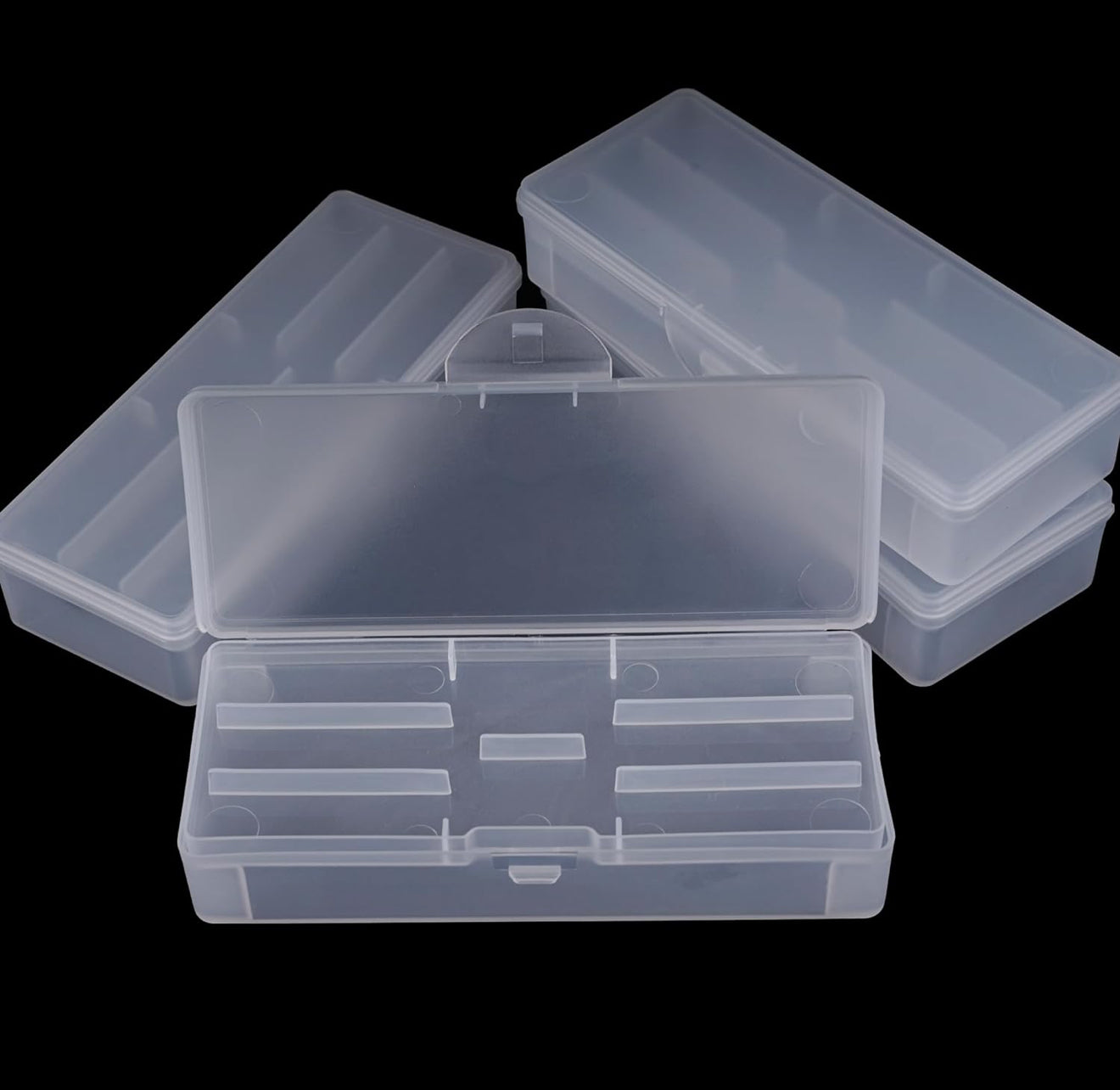 Clear Nail Art Box Doubled Layer