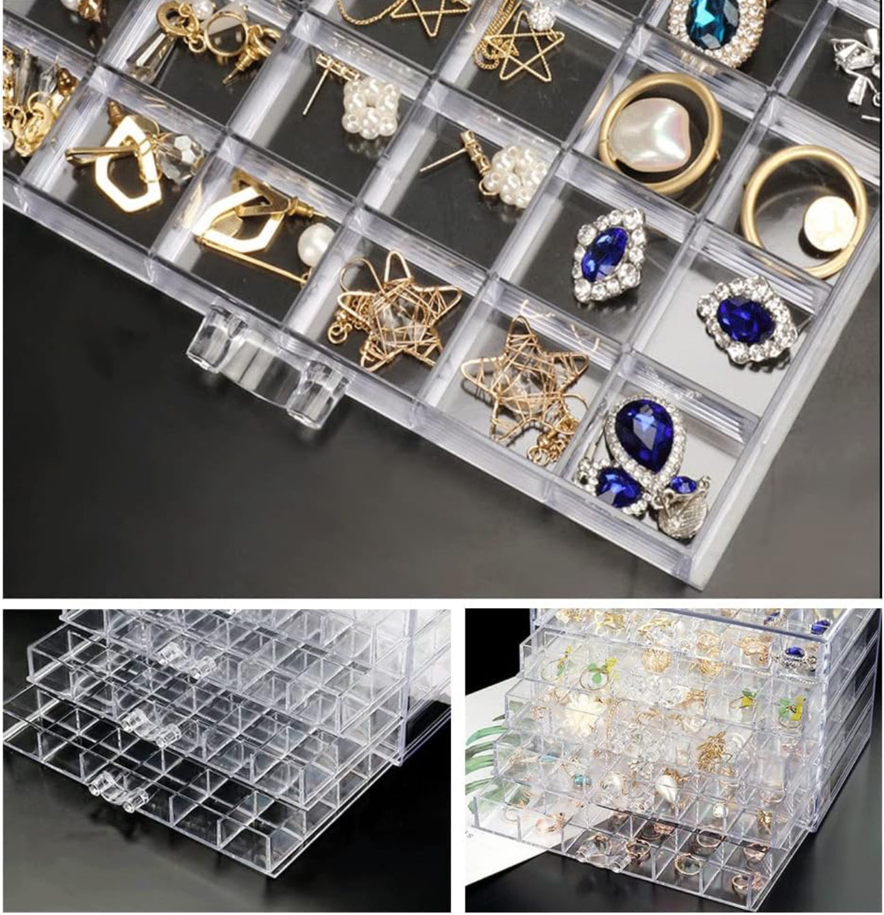 Clear 120 Grid Storage Box